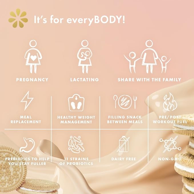 Boobie Body Superfood Protein Pregnancy and Postpartum Meal Replacement Shake Vanilla Chai Flavor | 19g Protein | Safe for Lactation &amp Motherhood | Organic Vegan Zero Sugar 1 Tub (20 Servings)