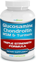 Glucosamine Chondroitin MSM &amp Turmeric Dietary Supplement - 248 Capsules