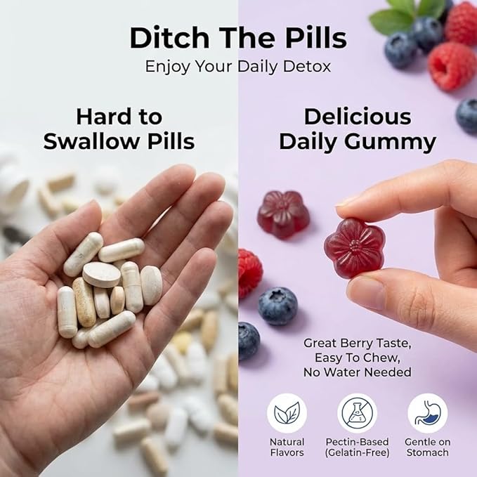 Sugar-Free Milk Thistle Gummies for Liver Cleanse Detox &amp Repair (Natural Blueberry-Raz Flavor) Cardo Mariano Cleansing Milk Thistle Supplement Antioxidant Support Vegan Replaces Pills &amp C