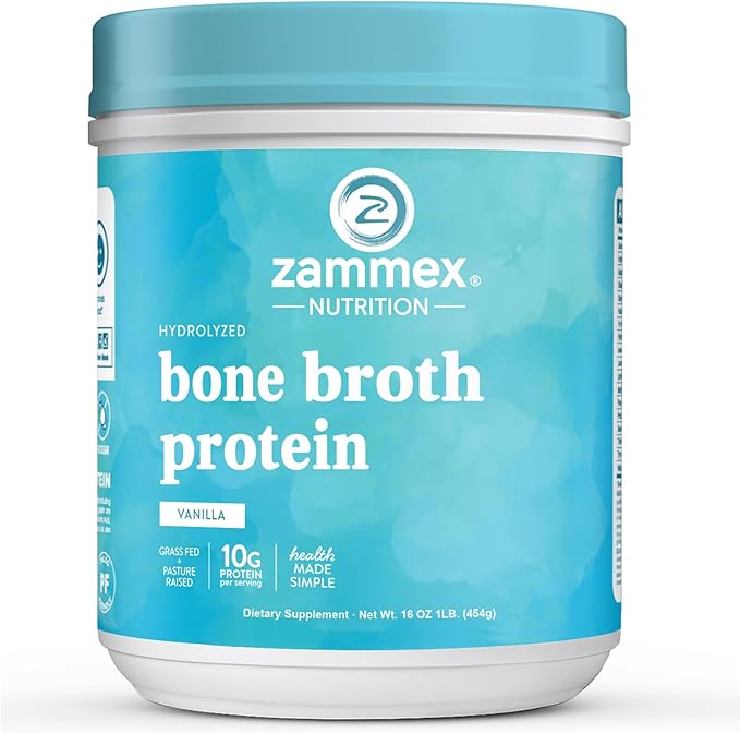 Zammex Bone Broth Protein Powder Chocolate+Vanilla Flavor
