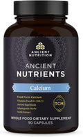 Calcium Supplement with Vitamin D and Vitamin K2 by Ancient Nutritiion Supports Bone Health and Immune Support Muscle Recovery Paleo and Keto Friendly 90 Ct