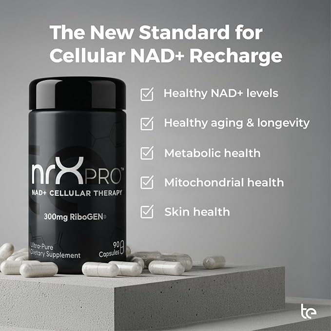 nrXPRO NAD+ Support Supplement for Healthy Aging &amp Cellular Energy | Supports NAD Production Mitochondrial Function &amp Cellular Repair | Vegan Delayed Release| Non-GMO | Made in USA | 90 Day S