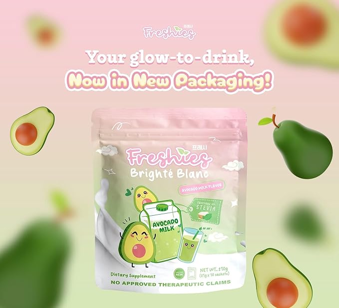 Generic Freshies Avocado Milk Collagen &amp Glutathione Drink 10 Sachets