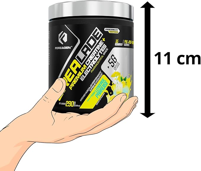 Forzagen CREA-Lade 35 Servings Premium Creatine Monohydrate with Electrolytes Flavored Lemonade Paradise