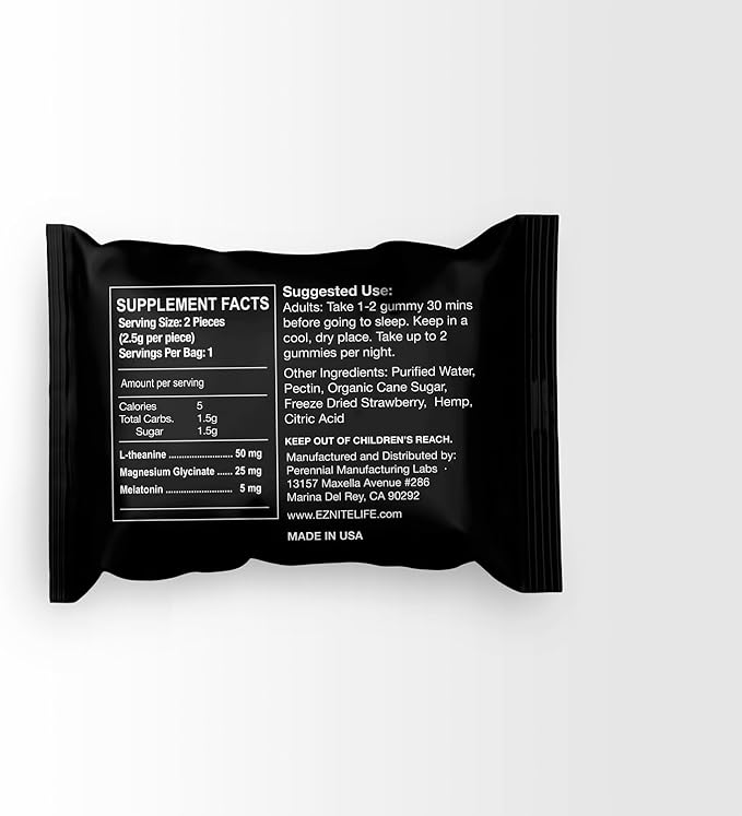 GET Zzzz Sleep Gummies | Vegan Non-GMO Gluten-Free Sleep Supplement with Melatonin L-Theanine &amp Magnesium Glycinate | Promotes Restful Sleep &amp Relaxation | Individually Wrapped Pack of 12