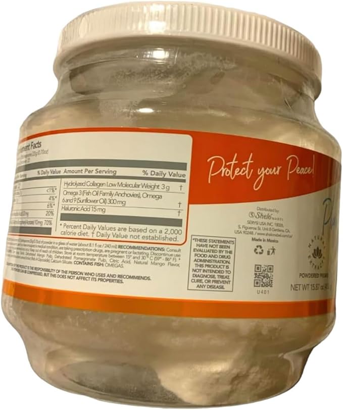 Generic Shelo Nabel Hydrolized Collagen with Natural Mango &amp Pomegranate Flavor 15.87 oz White