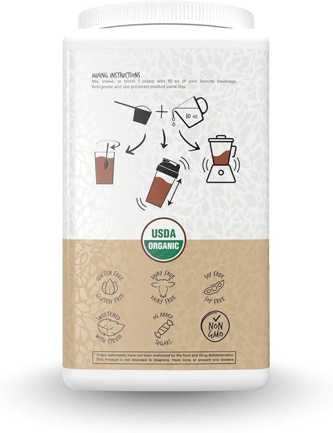 Portions Master Vegan Protein Blend Complete Plant Based Protein Powder with Pea Hemp Seed Goji Blend Medium Chain Triglycerides (750g Mocha)