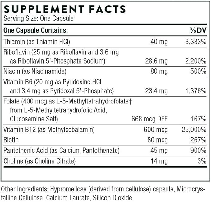 THORNE - Nutrient Essentials Duo - Iron Bisglycinate &amp B-Complex #12 for Energy Support and Blood Building - 60 Servings