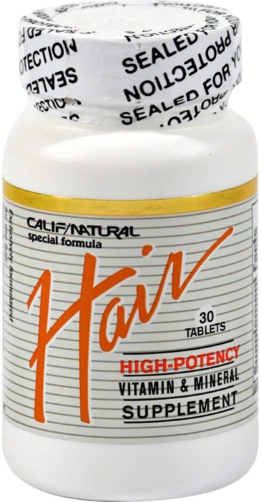 California Natural Hair Vitamin &amp Mineral 30 tab (6 Pack)