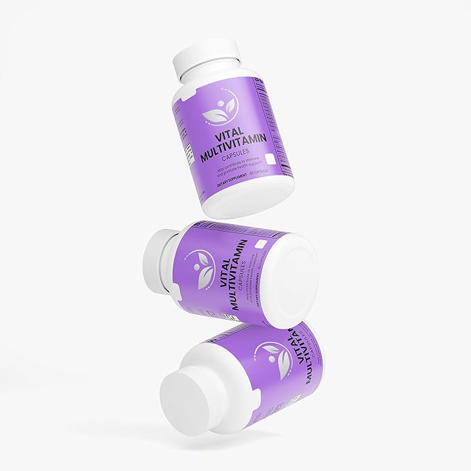 Daily Multivitamin Capsules Immune Support with Vitamin B Complex Antioxidants Echinacea Spirulina