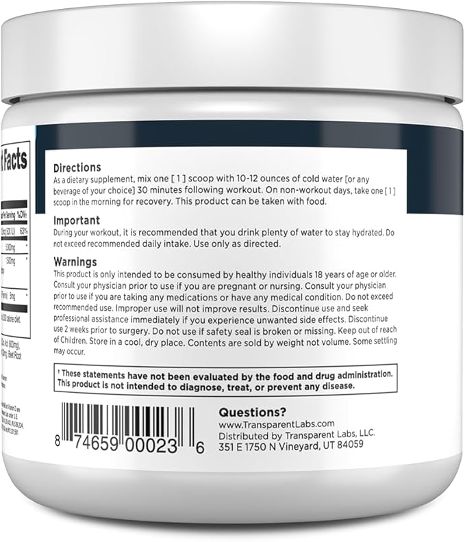 Transparent Labs Creatine HMB - Creatine Monohydrate Powder with HMB for Muscle Growth Increased Strength Enhanced Energy Output and Improved Athletic Performance - 30 Servings Tropical Punch