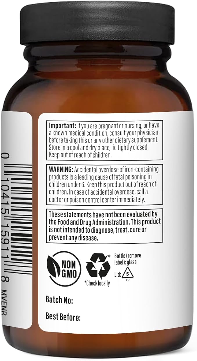 EnergyVeda 26™ Ayurvedic Energy &amp Vitality Support Supplement | with Ashwagandha Amla Velvet Bean &amp Asparagus | Supports Daily Energy Nervous System Balance &amp Immune Health | 60 Tablets