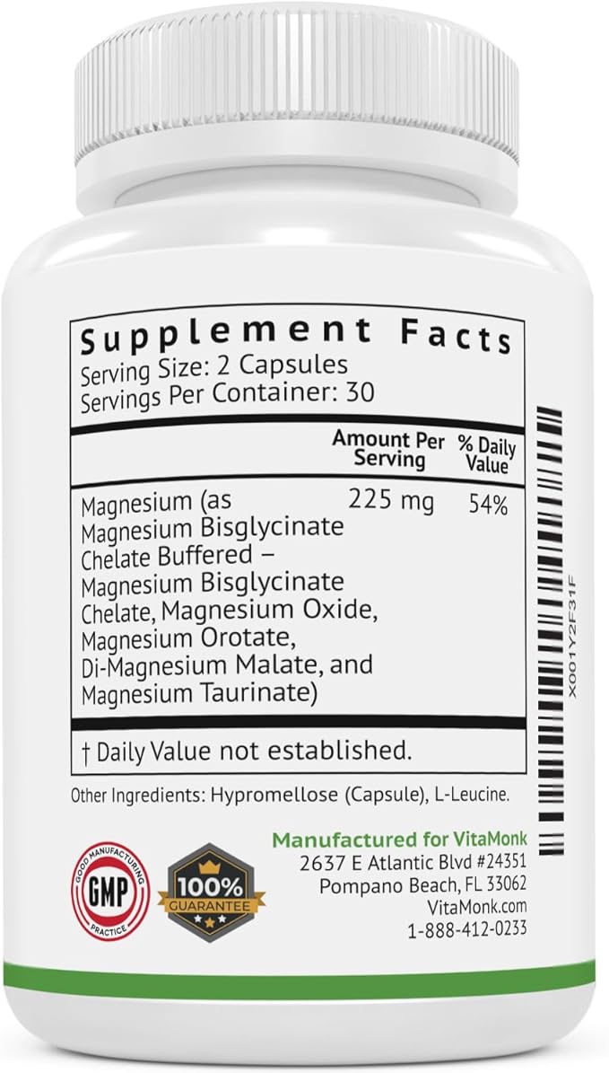Sleep &amp Relaxation Bundle: VitaMonk Melatonin-Free Sleep Aid + Quad Magnesium Blend