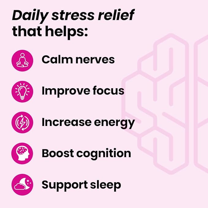 LifeSeasons NeuroQ Calm Focus Capsules - Stress Relief Supplement - Supports Mental Function &amp Relaxation - Sensoril Ashwagandha Magnesium GABA L-Theanine Andean Cocoa &amp Kava Kava - 60 Cap