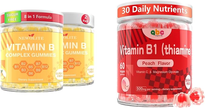 Vitamin B Complex Gummies for Women Vitamin B1 Gummies 300mg for Adults