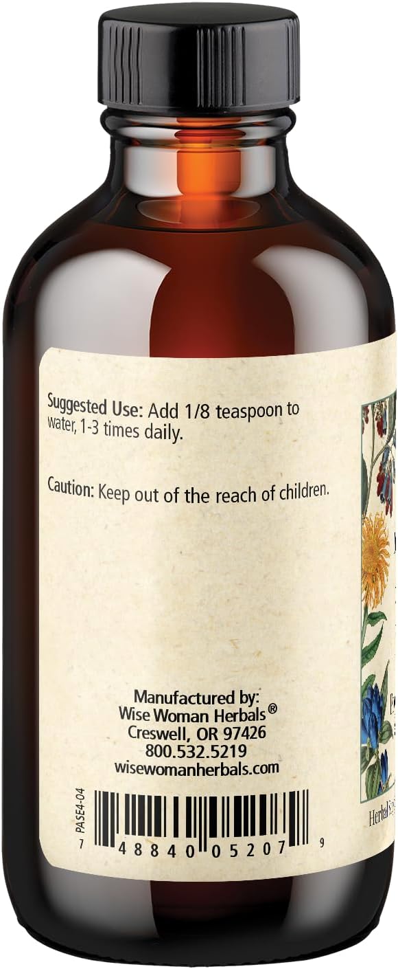 Wise Woman Herbals Passionflower Botanical Syrup (formerly) Solid Extract 4:1 Alcohol-Free Extra Strength Herbal Relaxation &amp Sleep Aid Eases Tension &amp Anxiety Supports Calm Mood Balance &
