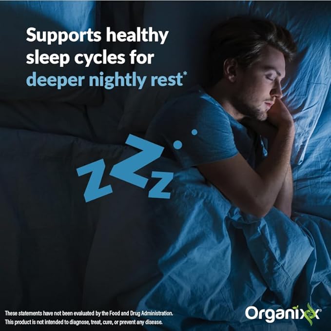 Organixx Clean Sleep 3D Melatonin Free Sleep Supplement with L Theanine GABA and Peptides to Promote Relaxation and Sleep Support Vegan Formula Dairy Soy &amp Gluten Free Non GMO 30 Capsules