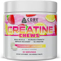 Core Nutritionals Creatine Chews | Creatine Monohydrate with Sea Salt | Muscle Strength Performance &amp Hydration Support | 30 Servings (Strawberry Lemonade)
