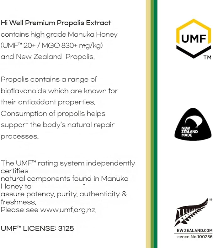 Hi Well Premium Propolis MGO 830+ Extract 30ml