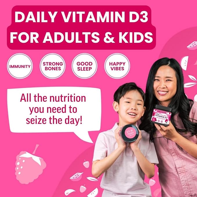 Llama Naturals Adults and Kids Vitamin D3 Raspberry 60 Ct and Multivitamin Gummies Strawberry 90 Ct