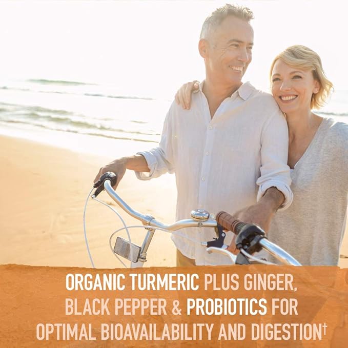 Garden of Life Organics Extra Strength Turmeric Inflammatory Response 120 Tablets-100Mg Curcumin (95% Curcuminoids) Black Pepper Probiotics Organic Non-GMO Vegan Gluten Free Herbal Supplement