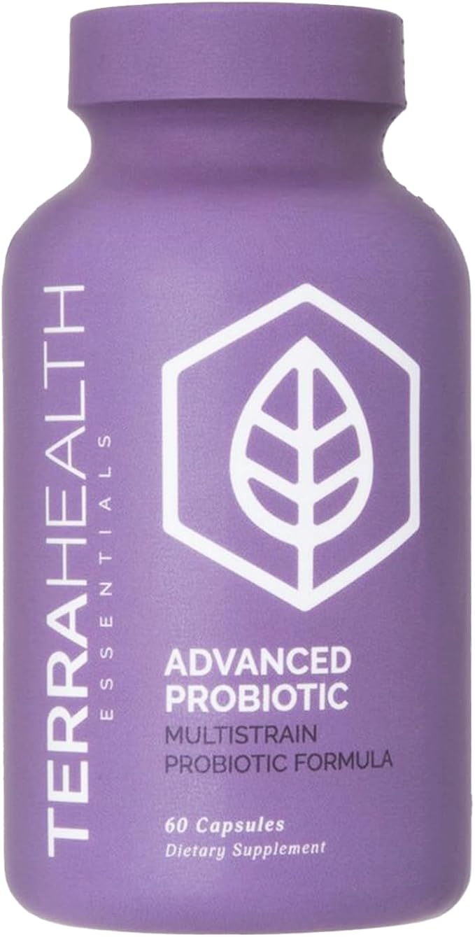 Terra Health Essentials Advanced Probiotics | 50 Billion CFU | Reduce Bloating &amp Gas Immune Support | 30-Day Supply (60 Capsules)