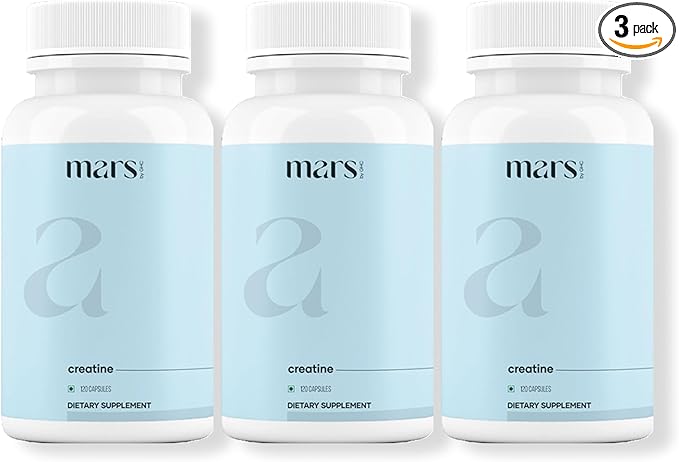 mars by GHC Micronized Creatine Monohydrate Caps with Shilajit &amp Ashwagandha | Overall Well-Being | 360 Capsules | Pack of 3