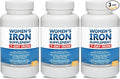 Women’s Iron Supplement Pills for Women Bis-Glycinate 80mg 7 Iron Pills for 30 Days’ Worth of No Stomach Binding Vegan Alkaline VIT C Iron Pill for Women 30 Capsules 3-Pack