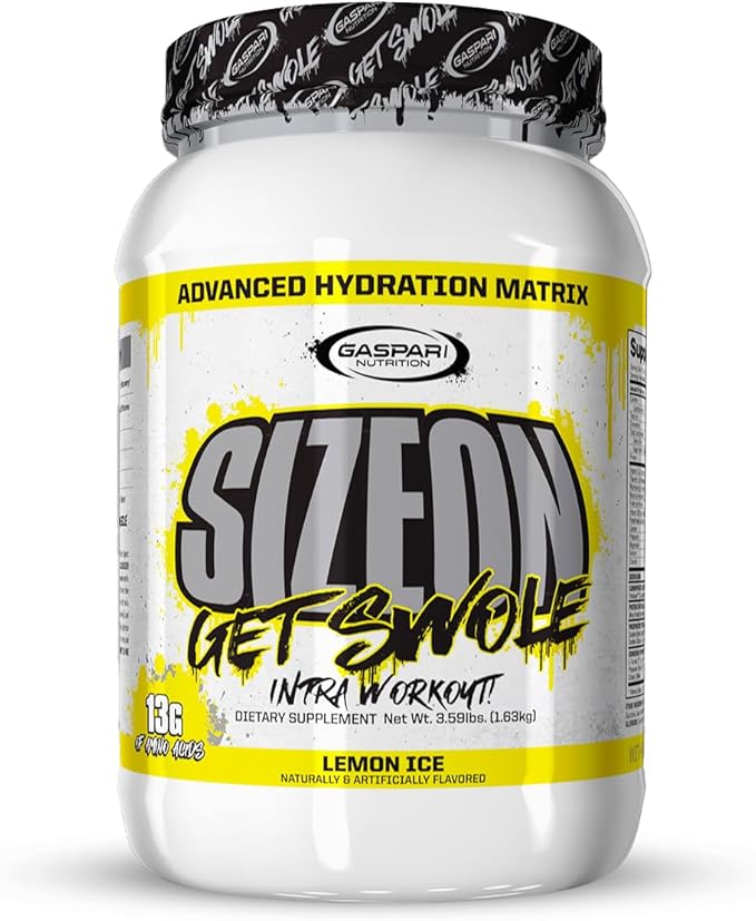 Gaspari Nutrition SizeOn The Ultimate Hybrid Intra-Workout Amino Acid &amp Creatine Formula Increased Muscle Volume &amp Muscle Recovery (3.59 Pounds Lemon Ice)