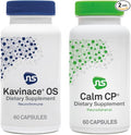 NeuroScience Kavinace OS + Calm CP Cortisol &amp Adrenal Support with Melatonin L-Theanine + Botanicals (2 Products)