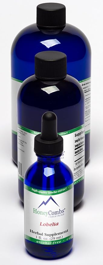 Lobelia Liquid Extract Made in USA – 30 Day Supply – Herbal Respiratory &amp Relaxation Support – Alcohol-Free Glycerin Tincture