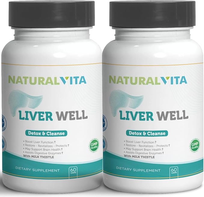 Liver Well (2) Cleanse Metabolic Support Dtox - Liver Supplement for Liverwell Health with Milk Thistle Extract