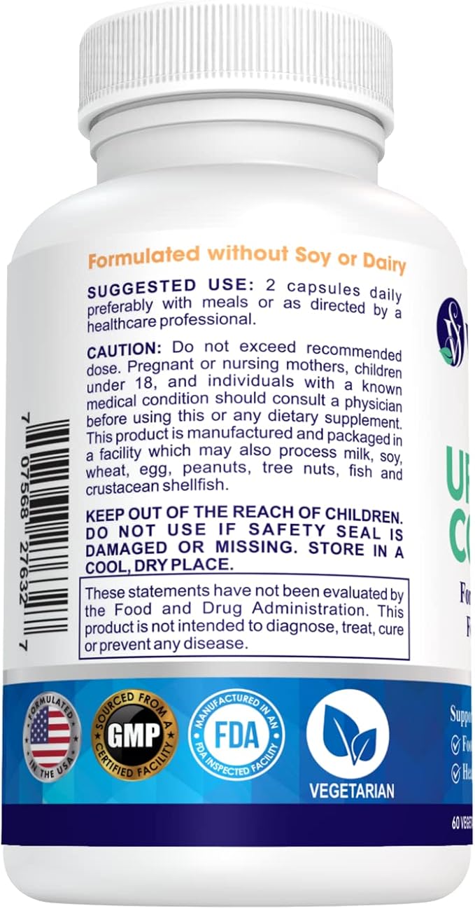 Uric Acid Support Supplement – 14-Ingredient Botanical Complex with Tart Cherry Celery Seed &amp Chanca Piedra – Daily Uric Acid Balance &amp Kidney Support – 60 Vegetarian Capsules