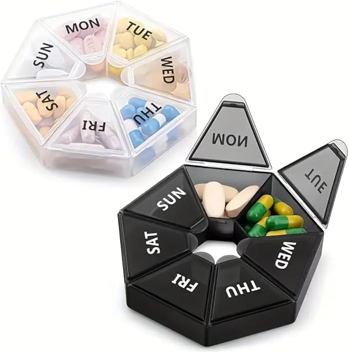 Bundle: Spring - Valley Vitamin D3 Supplement 125 mcg (5000 IU) 250 Softgels + Weekly Pillbox