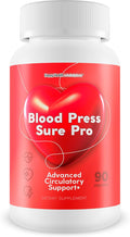 Blood Press Sure Pro With Magnesium 12 - Our Best Circulation Support Pressure Supplement - Circulation Vitamin Blood Flow - High Pressure Pills - Blood Flow Vasodilator Blood Circulation Supplements
