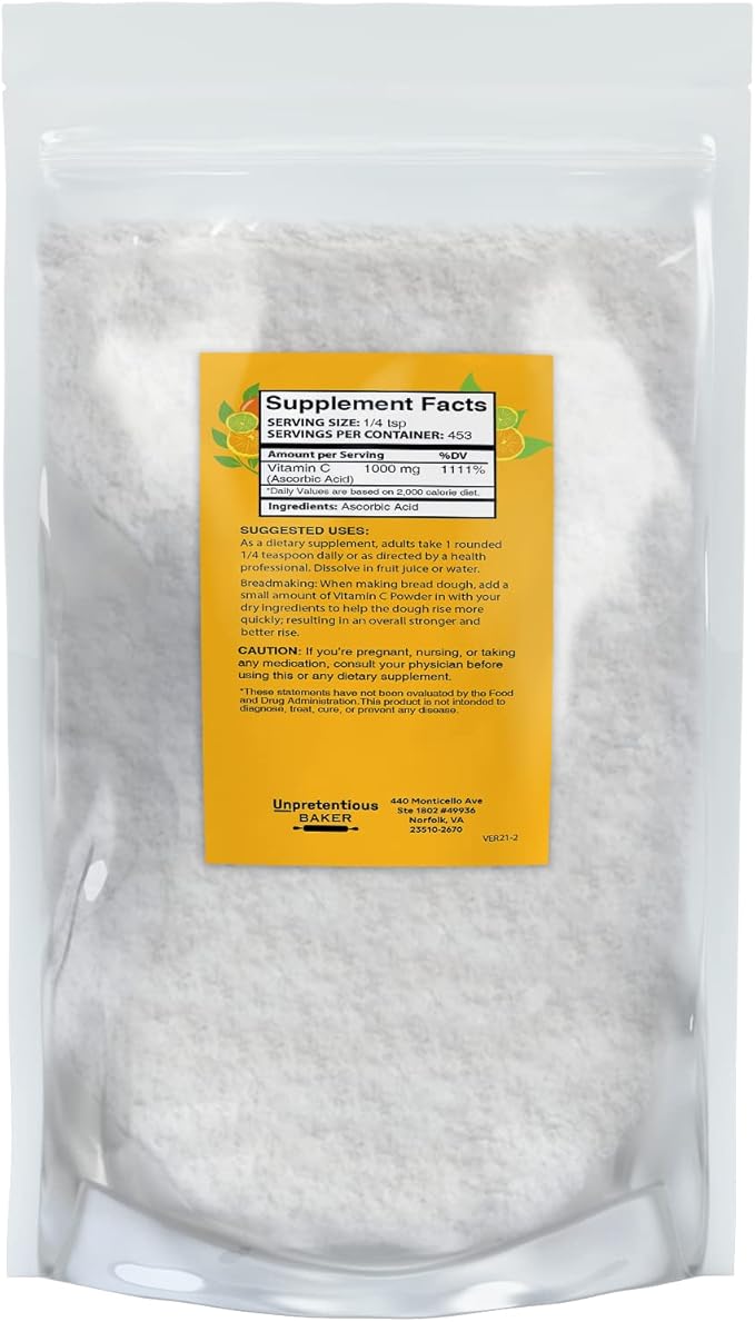 Unpretentious Zinc Oxide &amp Vitamin C Bundle (1 lb) Resealable Bags Fine Powders