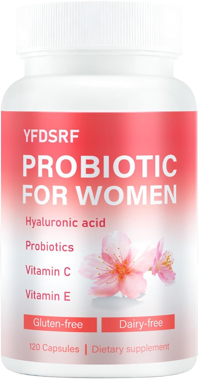 Women's Vaginal Probiotic Supplement for Intimate Health &amp pH Balance | with Hyaluronic Acid Multi-Collagen Vitamin C | Supports Comfort Moisture &amp Antioxidant Defense | 120 Capsules (1)