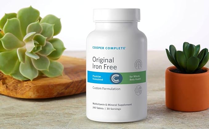 Cooper Complete - Original Multivitamin Iron Free - Daily Multivitamin and Mineral Supplement - 30 Servings per Bottle. Pack of 2