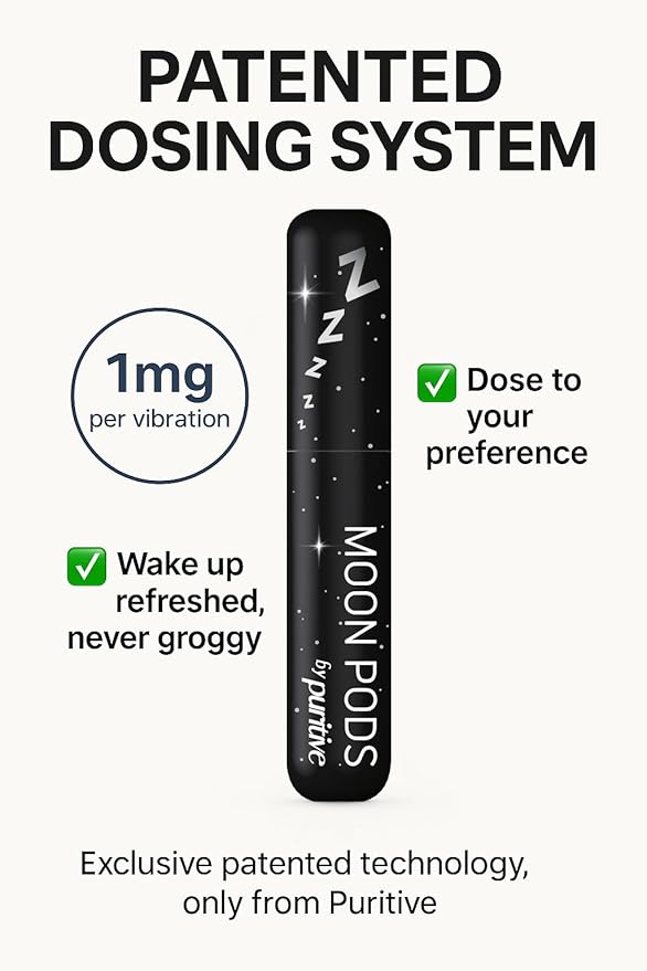 Melatonin Diffuser for Sleep Support – Natural Sleep Aid &amp Stress Relief – Nicotine-Free Non-Habit Forming – Reusable &amp Portable Melatonin Diffuser – Peppermint Aroma – 20ml
