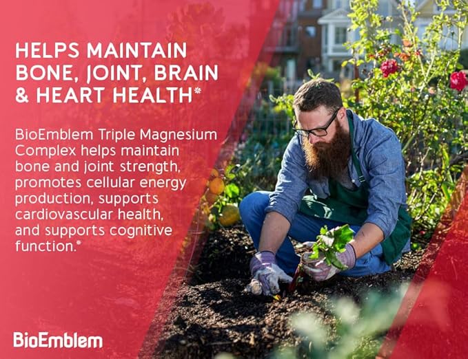BioEmblem Triple Magnesium Complex &amp Digestive Enzymes for Muscles Nerves &amp Energ &amp Nutrient Absorption &amp Digestive Support