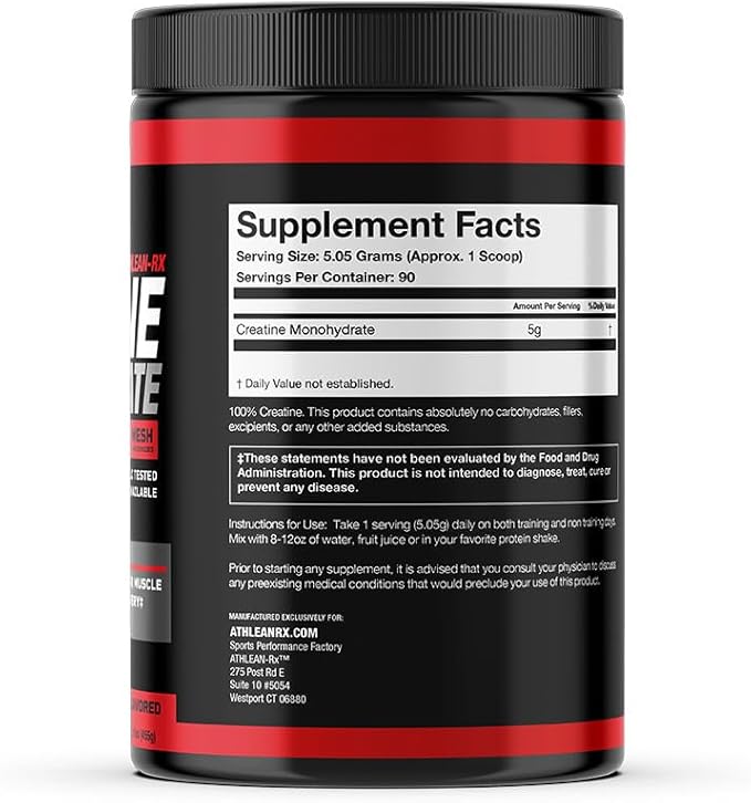 X-CREATINE Pure Micronized Creatine Monohydrate Powder - Supports Muscle Strength Power and Recovery - Gluten-Free Non-GMO Performance Enhancing Supplement (30 Servings)