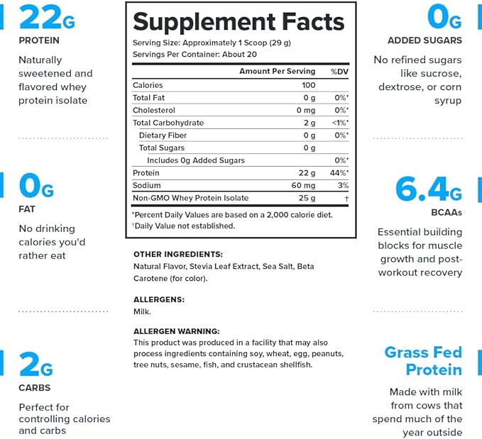 LEGION Clear Whey+ Protein Isolate Powder – Naturally Flavored Lemon Lime 22g Protein with BCAAs Zero Sugar &amp Lactose Free Fast-Digesting Grass-Fed Whey Refreshing Light Protein Shake (20 Serv