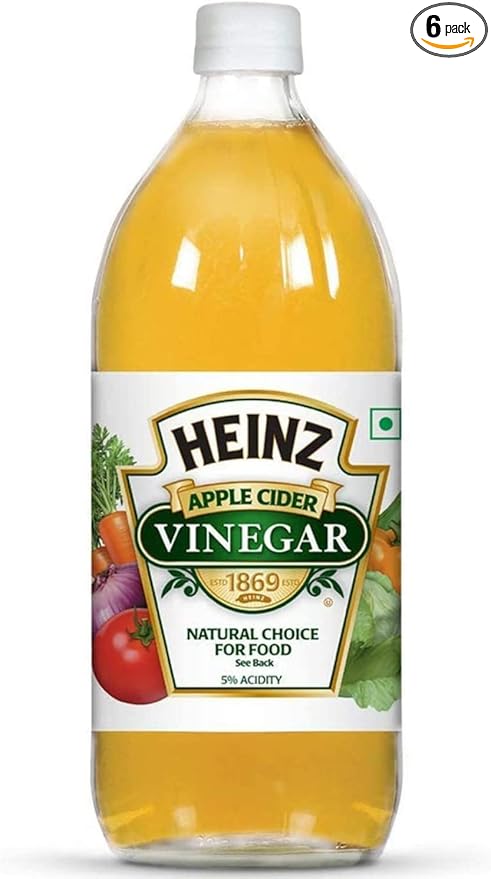 Heinz All Natural Apple Cider Vinegar 5% Acidity Ultra-Filtered for Clarity 16 fl oz Bottle (Pack of 6)