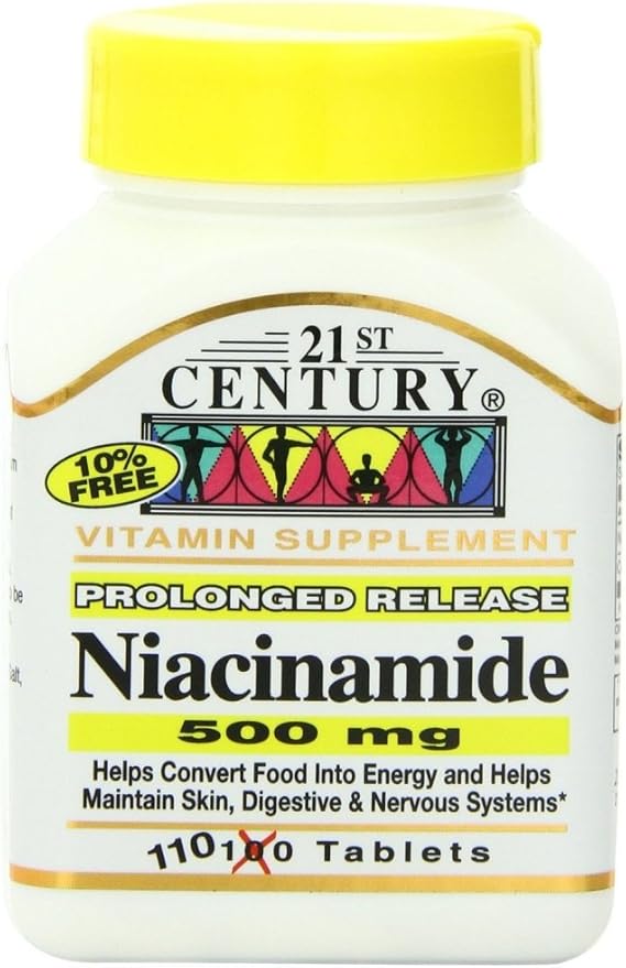 21st Century Niacinamide 500 mg Tablets Prolonged Release - 110 ct Pack of 5