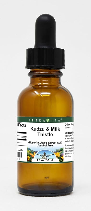 Kudzu &amp Milk Thistle Glycerite Liquid Extract (1:5) - No Flavor (1 oz ZIN: 522642)