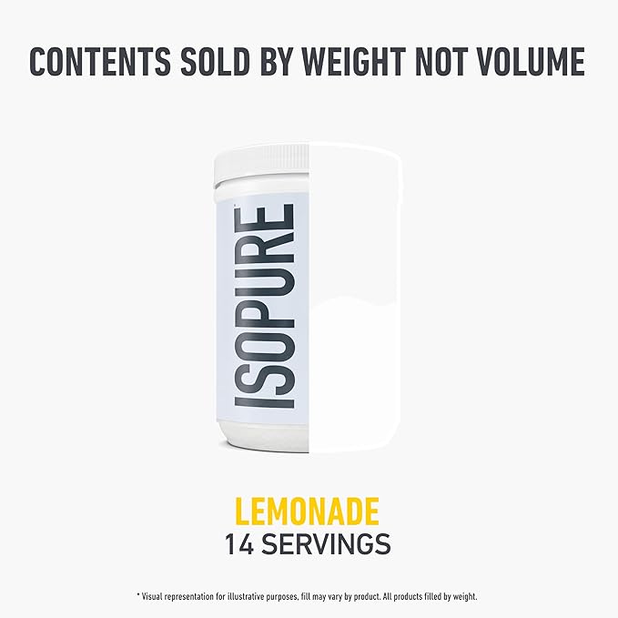 Isopure Collagen Peptides Powder Promotes Hair Nail Skin and Joint Health with Vitamin C and Biotin Lemonade 20g Collagen Peptides Per Serving 11.36 Oz 14 Servings (Packaging May Vary)