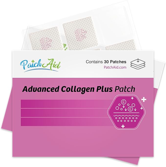 Patch Aid Women’s Anti-Aging Support Bundle: Collagen Plus + Anti-Aging Complete Topical Patches – Promote Youthful Skin Joints &amp Vitality | $50 Value