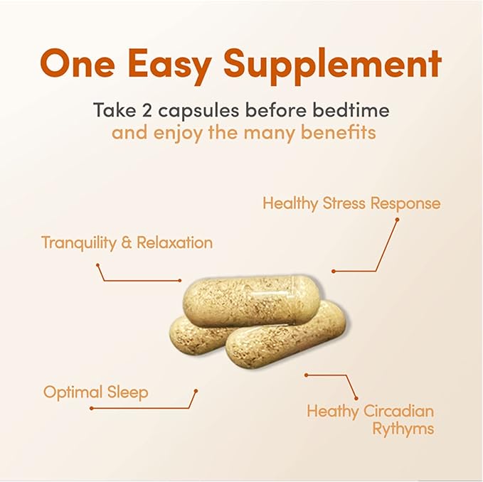 Sleep Deep - 60 Capsules I Sleep Supplement with Melatonin 5mg Ashwagandha GABA Lemon Balm Extract &amp l Theanine Sleep Aid for Healthy Circadian Rhythms
