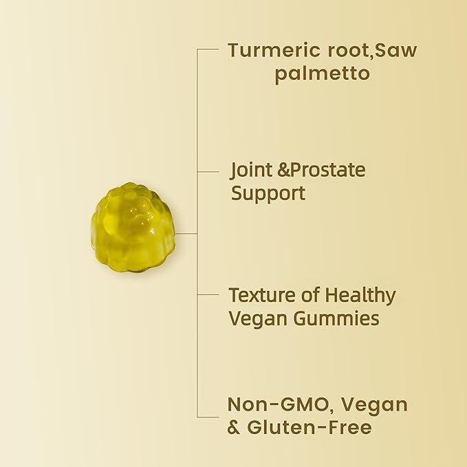 HolyTime Turmeric Gummies – 120 Count with Curcumin Maitake Reishi &amp Saw Palmetto – Plant-Based Joint Support Supplement for Daily Wellness – Gluten-Free Non-GMO &amp Naturally Flavored