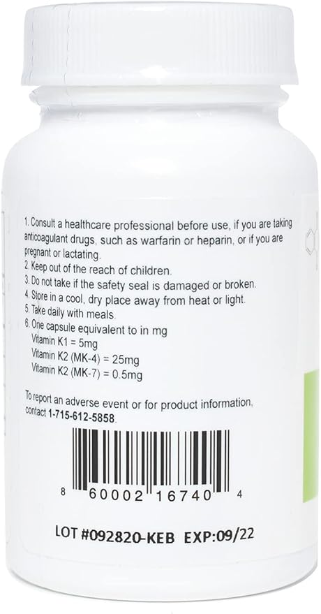30.5 milligrams of Ks 2 milligrams Astaxanthin